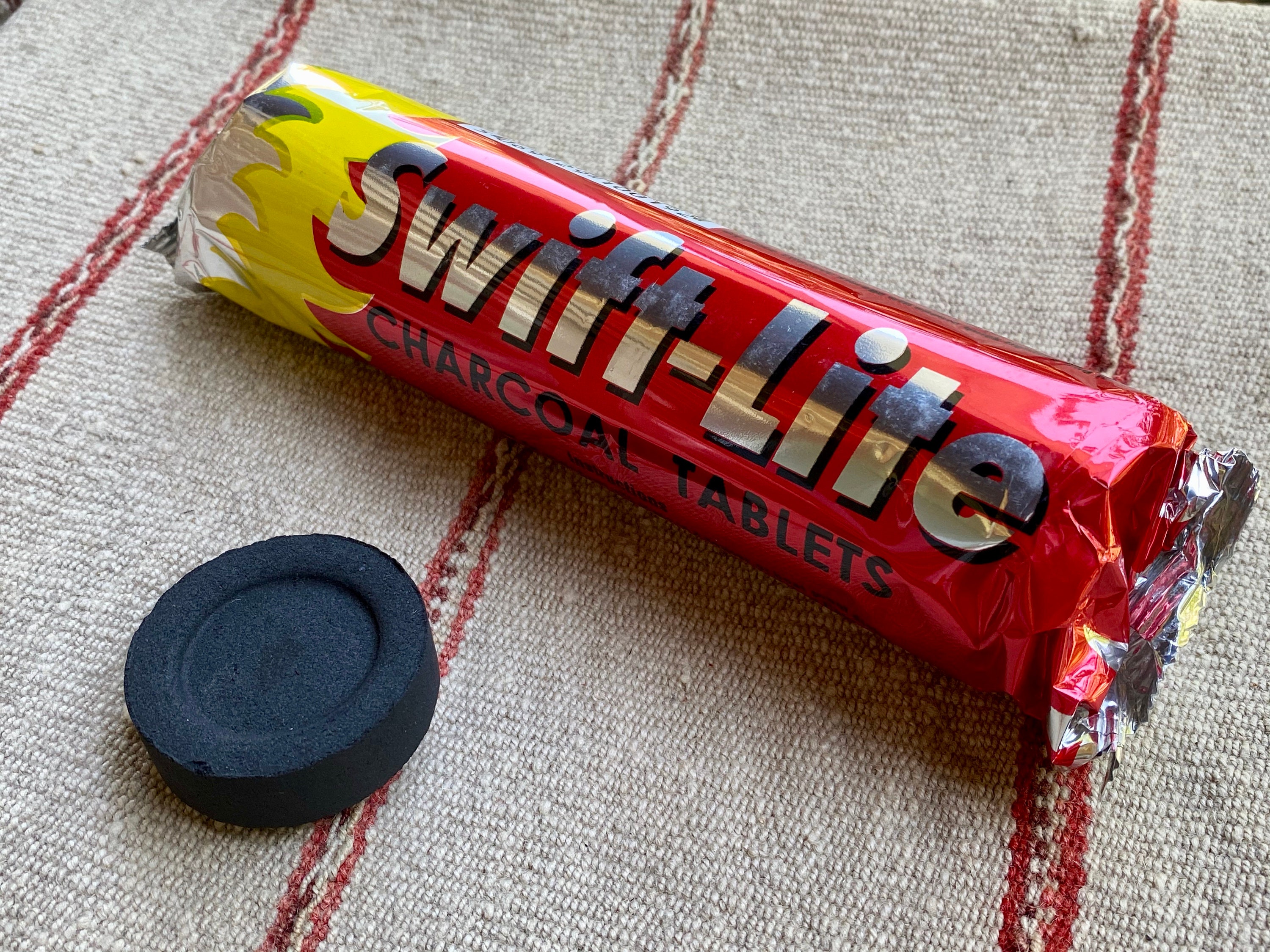 Charcoal Discs for Burning Powder and Resin Incense, 1 Roll (10 Discs