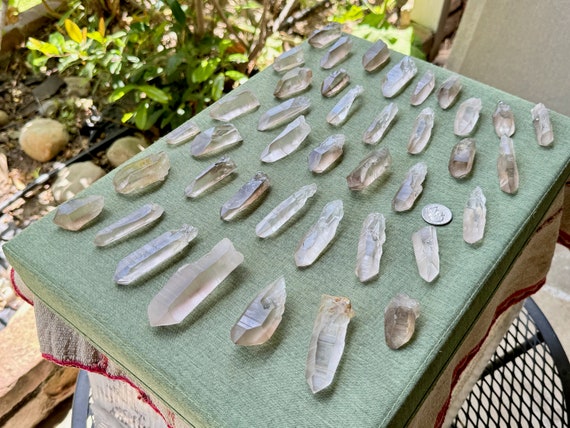 Smoky Lemurian Quartz Lot, 40 Pieces (1 Kilogram), New Find, Natural High-Grade Lemurians, Serra do Cabral, Minas Gerais, Brazil WS156