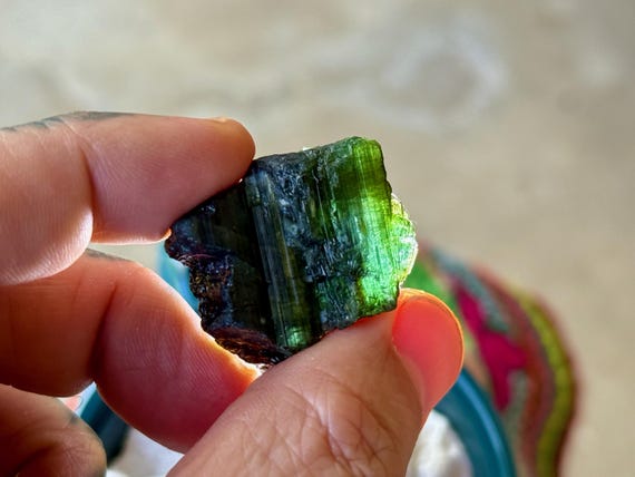 Bicolor Tourmaline, Blue & Green, 31g, Coronel Murta, Minas Gerais, Brazil A258