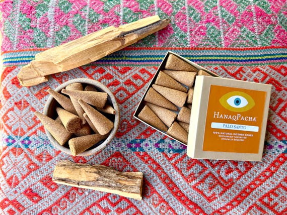 Palo Santo Incense Cones, 100% Natural, Ethically & Sustainably Harvested in Peru, Cleansing and Purification