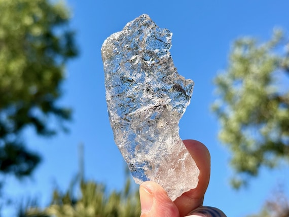Ice Quartz, Water Clear & Hydrothermally Etched, 62g, Spiritual Evolution and Transformation, Diamantina, Minas Gerais, Brazil T712