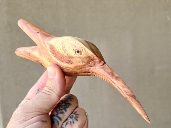 Hummingbird Kuripe, Single Block Natural Wood Kuripe, Hand Carved Shamanic Self-Applicator Pipe