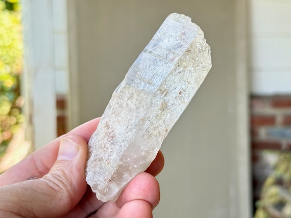 Water Clear Quartz with Black Rutile & Kaolinite Inclusions, 122g, New Find, Minas Gerais, Brazil R245