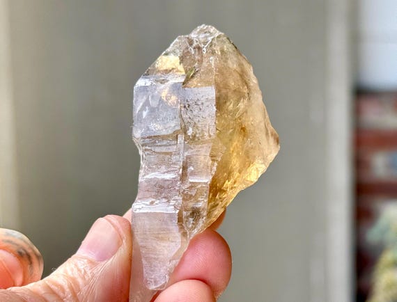 Elestial Citrine, Etched Textures & Golden Hue, 60g, Aracuai, Minas Gerais, Brazil S441
