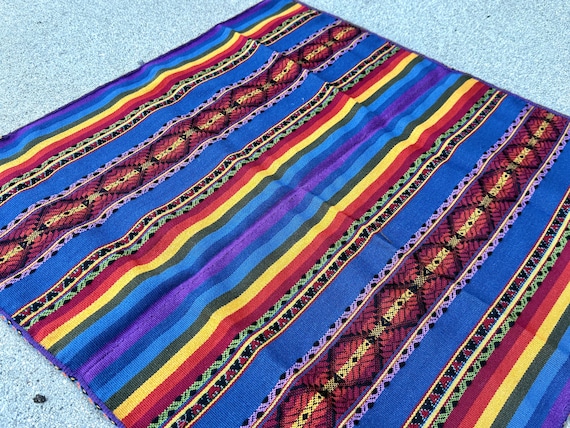 Peruvian Manta Cloth, Handwoven Andean Mesa Cloth, 24" x 24," Handmade in Chawaytiri, Peru