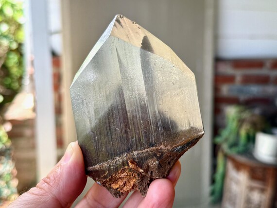 Phantom Selenite, Goethite Inclusion, 186g, Purification & Energetic Cleansing, Bermejillo, Durango, Mexico A710