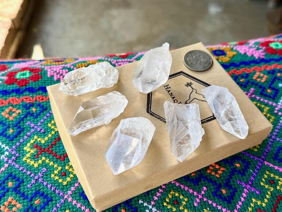 Starbrary Quartz Lot, Tomas Gonzaga Mine, 6 Pcs, Water Clear with Star Markings, Corinto, Minas Gerais, Brazil A261