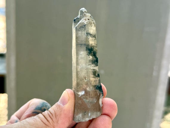 Black Phantom Lemurian Quartz, 86g, Root Chakra, Detoxification & Purification, Bahia, Brazil B665