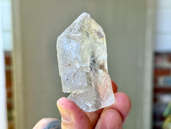 Selenite from Morocco, Natural Formation with Etched Textures, 92g, New Find, Crystal for Purification & Energetic Cleansing S939