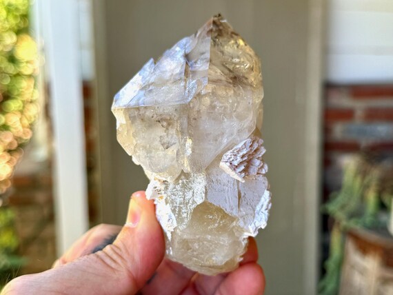 BG3 Elestial Citrine Quartz, Scepter Formation, 378g, New Find, Adaptogenic Energy Balancing Crystal, Piaui, Brazil V480