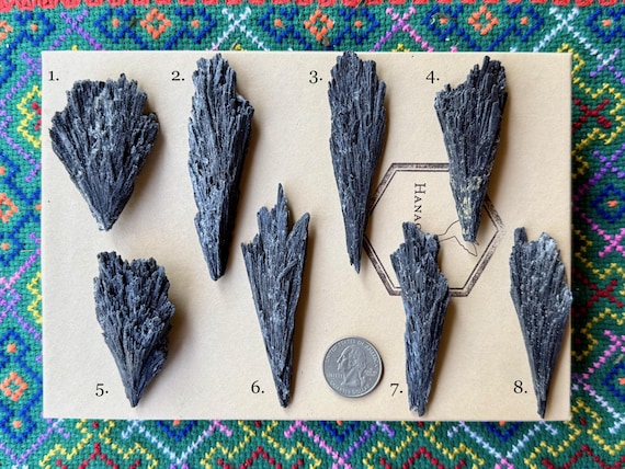 Black Kyanite, Natural Fan Blade Formation, Choose ONE of Eight, Protection and Detoxification, Minas Gerais, Brazil T943
