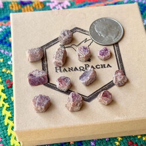 Lotto di rubini, 12 pezzi, grezzi e naturali, abbondanza, energia Kundalini, India B353