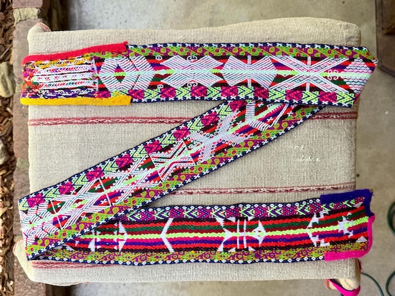 Shamanic Chumpi Belt, Traditional Q'ero Protection Belt for Ceremony & Ritual, Hand Woven in Chawaytiri, Peru