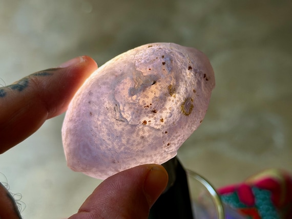 Running Sand Gobi Agate, 66g, Desert Stone of Transformation, Naturally Formed by Wind and Sand, Mongolia B052