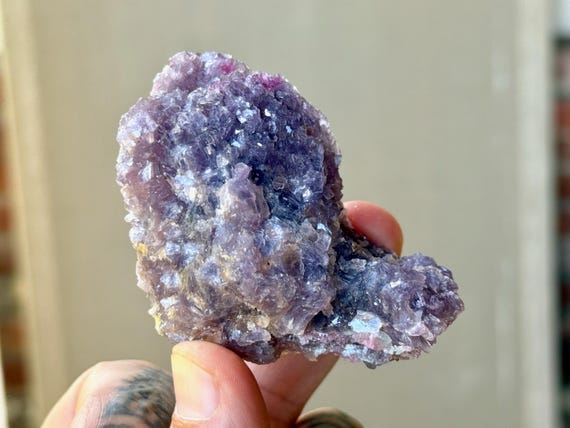Purple Lepidolite with Pink Tourmaline, Unicorn Stone, 120g, Heart Healing, Calming Energies, Coronel Murta, Minas Gerais, Brazil A075