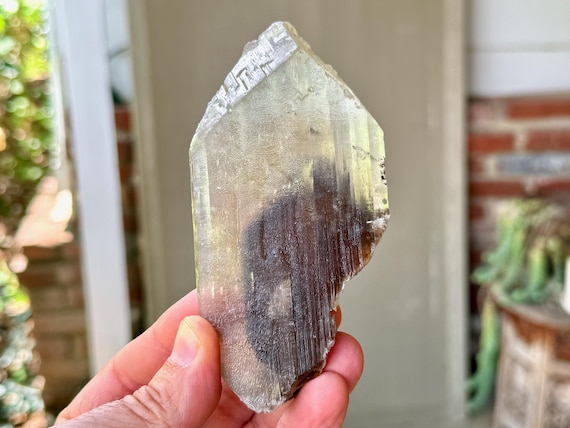 Phantom Selenite, Goethite Inclusion, 200g, Purification & Energetic Cleansing, Bermejillo, Durango, Mexico V401