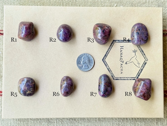 Purple Ruby from India, Choose ONE of Eight, Ruby Tumbled Stones, Kundalini Energy, Prosperity and Abundance R406
