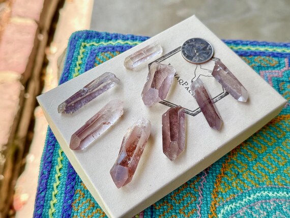 Pink Starbrary Quartz Lot, 10 pcs, Hematite Quartz with Star Markings, Corinto, Minas Gerais, Brazil T029
