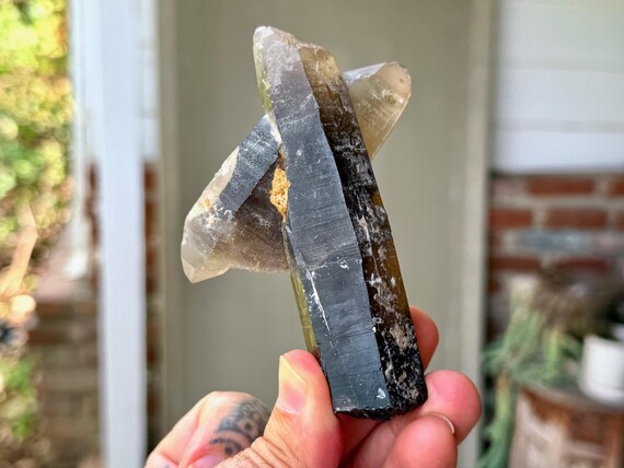 Smoky Quartz, Mother & Child, 181g, New Find, Root Chakra, Grounding and Protection, Nigeria B297