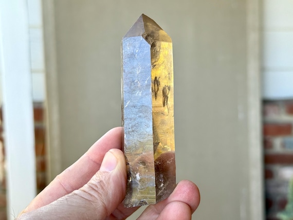 Smoky Laser Quartz with Time Link (Divination), 133g, New Find, Diamantina, Minas Gerais, Brazil A009