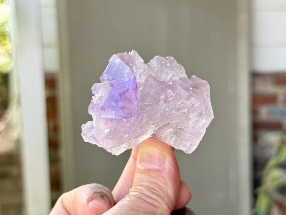 Lilac Amethyst Dissolution Quartz with Crystalline Hydrothermal Etchings, 101g, New Find, Spiritual Evolution, Pernambuco, Brazil W611