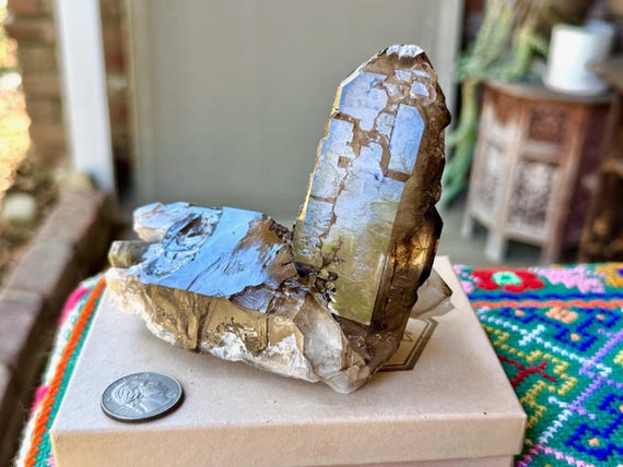 Elestial Jacare Quartz, Self-Standing, 508g, New Find, Inner Truth & Manifestation, Aracuai, Minas Gerais, Brazil V614