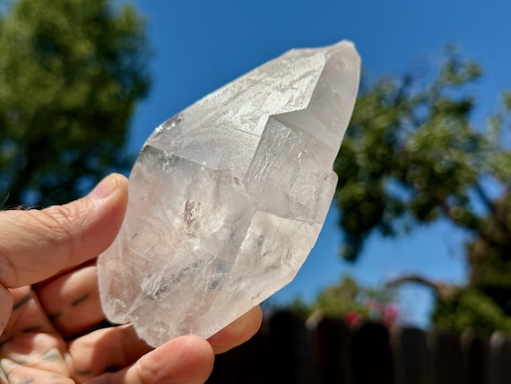 Lemurian Quartz, Galactic Key Formation, Double Terminated, 449g, New Find, Bahia, Brazil V669