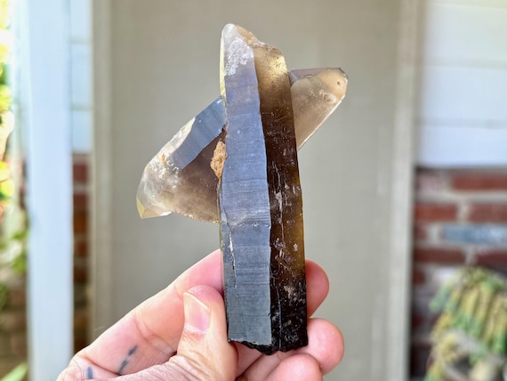 Smoky Cathedral Quartz, Mother & Child Formation, 181g, New Find, Root Chakra Crystal, Grounding and Protection, Nigeria S872