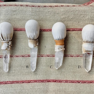 Andean Shaman Rattle with Native Quartz, Handcrafted for Shamanic Ceremony and Sound Healing, Made in Peru&#39;s Sacred Valley