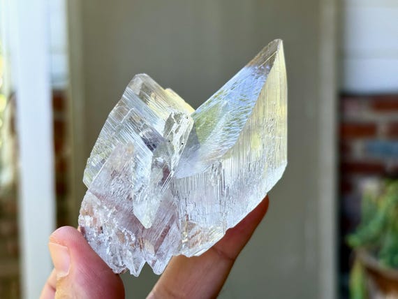Naica Selenite, AAA Water Clear, 174g, Twin Flame, Purification & Energetic Clearing, Chuhuahua, Mexico V382