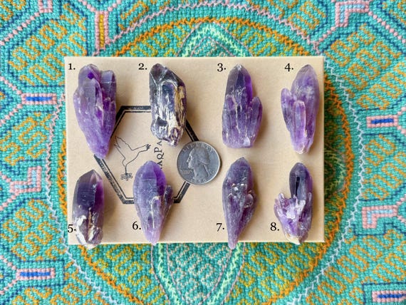 Tutu Amethyst, Choose ONE of Eight, High Grade Amethyst Points, Third Eye & Crown Chakras, Nigeria S181