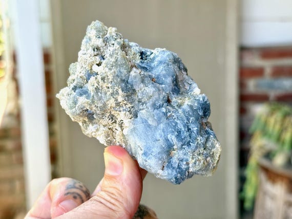 Indicolite Quartz Cluster, 261g, Blue Tourmaline Quartz, Psychic Abilities & Mediumship, Jenipapo, Minas Gerais, Brazil W935