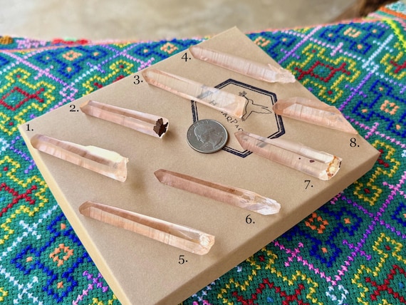 Tangerose Lemurian Quartz, Choose ONE of Eight, Self-Acceptance & Personal Growth, Minas Gerais, Brazil B348