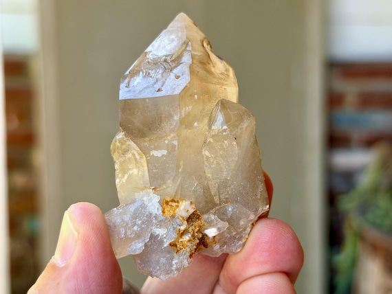 Elestial Citrine, Mother & Child Formation, 86g, Nurturing Energy, Manifestation, Aracuai, Minas Gerais, Brazil B338