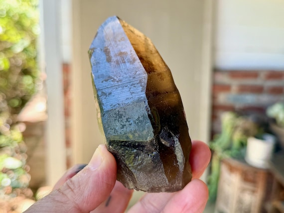 Pele's Dream Lemurian, Smoky Citrine, 286g, New Find, Shadow Work & Trauma Healing, Goias, Brazil V426