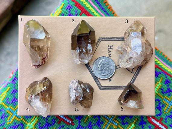 Smoky Quartz with Red Epidote (Piemontite), Choose ONE of Six, Minas Gerais, Brazil B589