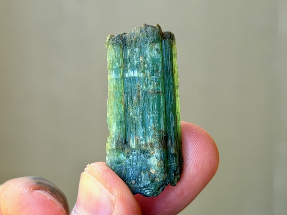 Bicolor Tourmaline, Aricanga Mine, Blue & Green, 13.7g, New Find, São Jose do Safira, Minas Gerais, Brazil A906