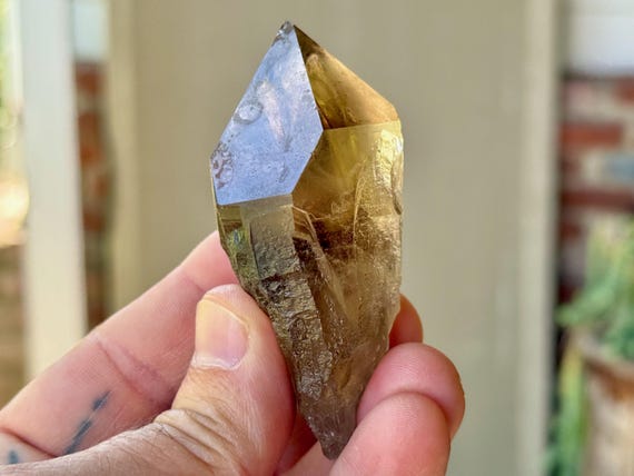 Pele's Dream Lemurian, Isis Crystal, 96g, Smoky Citrine, Shadow Work & Trauma Healing, Goias, Brazil A634