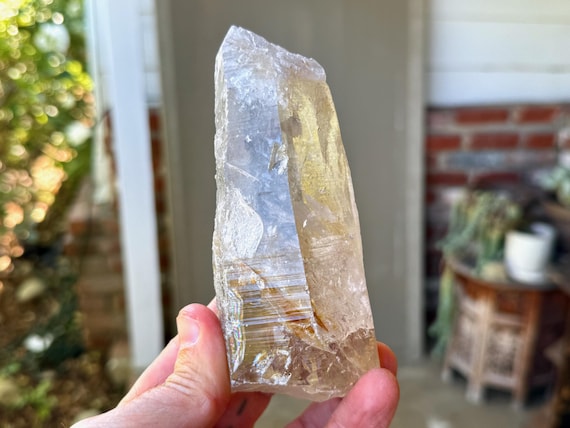 Russian Lemurian Quartz, Sacred Scribe Crystal, 466g, Old Find, Ancient Wisdom, Yuzhnyi Quarry, Oblast, Russia V337