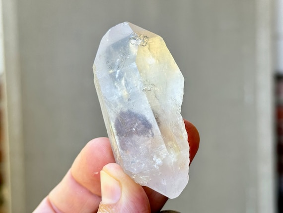 Red Phantom Lemurian Quartz with Pyramidal Hematite Phantom Inclusion, 72g, New Find, Serra do Cabral, Minas Gerais, Brazil R374