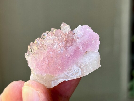 Canga Rose Quartz, 32g, New Find, Crystallized Rose Quartz, Heart Chakra, Taquaral, Brazil A758