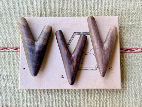 Basic Kuripe, Traditional Single Block Kuripe, Hand Carved from Natural Wood, Handcrafted Shamanic Self-Applicator Pipe