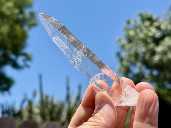 Lemurian Quartz, AAA Water Clear & Elongated Formation, 53g, New Find, High Grade Lemurian, Bahia, Brazil T166