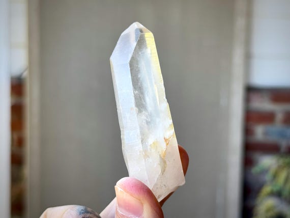Lemurian Phantom Quartz with White Amphibole Inclusion, 50g, New Find, Serra do Cabral, Minas Gerais, Brazil S158