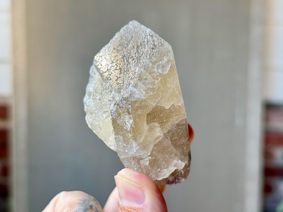 Citrine with Green Tourmaline and Lepidolite, All Natural, 165g, Solar Plexus Chakra, Minas Gerais, Brazil W826