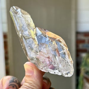 Cathedral Ice Quartz, Tantric Twin, 158g, Water Clear & Double Terminated, Akashic Record, Diamantina, Minas Gerais, Brazil T436
