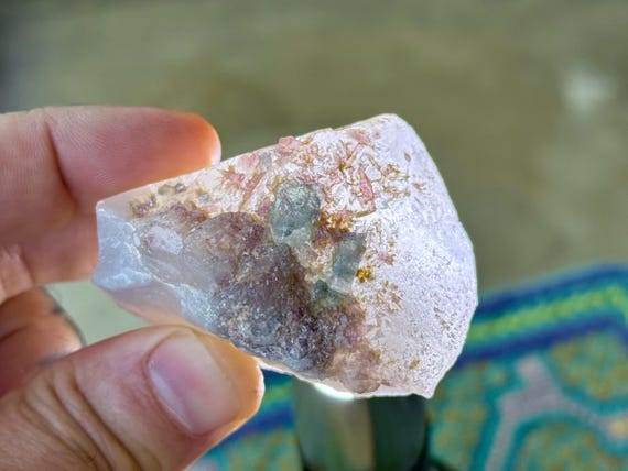 Blue & Pink Tourmaline Quartz, 99g, New Find, São José da Safira, Minas Gerais, Brazil S948