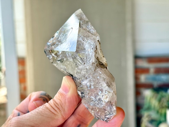 Herkimer Diamond Quartz, Double Terminated with Rainbows, 278g, New Find, Third Eye Chakra, Universal Life Force, New York V044