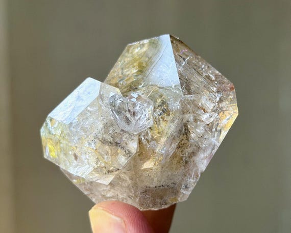 Herkimer Diamond Quartz, Mother & Child Formation, 105g, New Find, Third Eye Chakra, Highest Vibration, Universal Life Force, New York W755