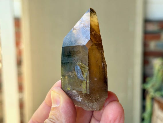 Pele's Dream Lemurian Citrine, Isis Crystal with Time Link, 128g, New Find, Shadow Work & Trauma Healing, Goias, Brazil A831